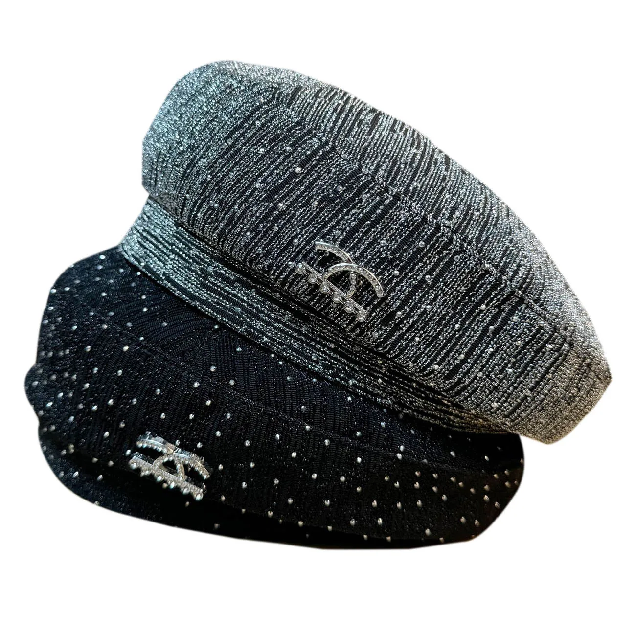 Luxuriöse glänzende Herbst Winter Baskenmütze Frauen koreanische Version vielseitig ins lässige Pailletten Maler Hut weibliche Kappe
