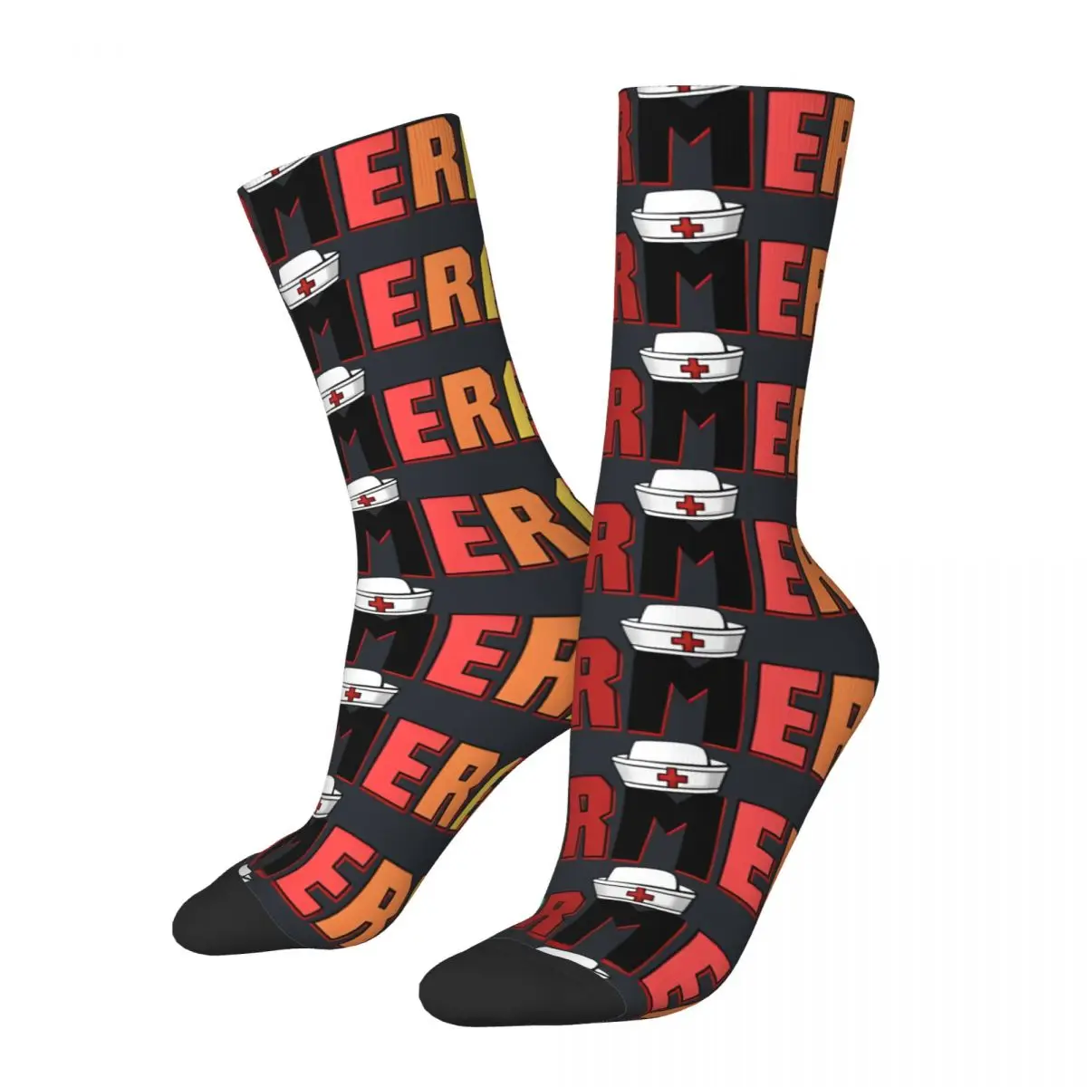 Spanish Nurse Or Enfermera Men's Socks Vintage Harajuku Enfermera Street Style Novelty Casual Crew Sock