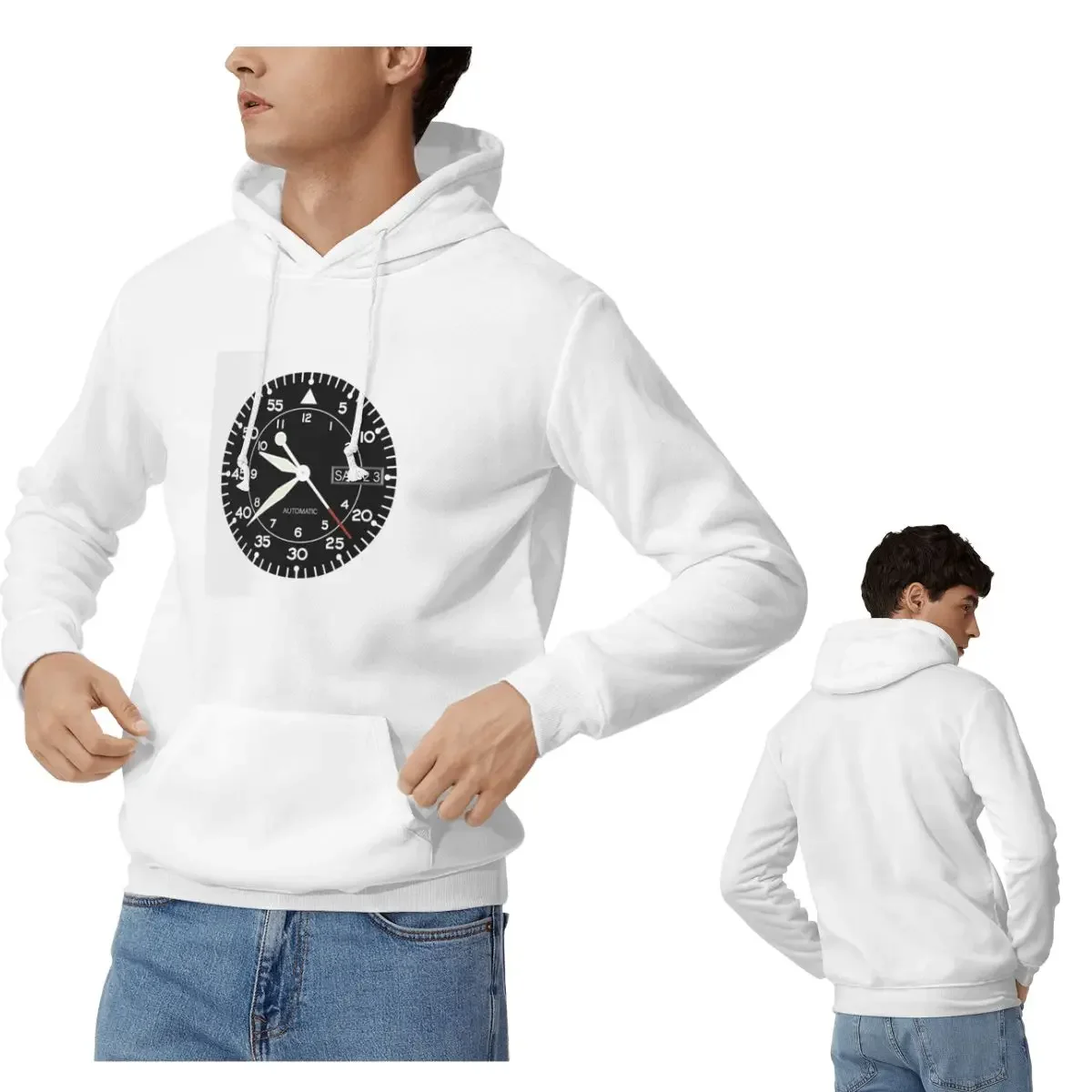 Seiko Aviation Flieger Watch Face (Automatic) Sticker Hoodies Men Women Pullover Sweatshirts Long Sleeve Clothing Autumn Winter