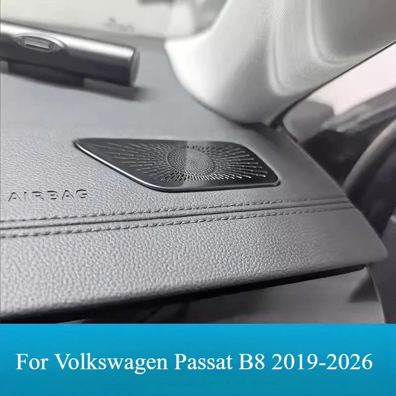 For Volkswagen Passat B8 2019-2026 Stainless Steel Dashboard Out Of Trend Dust Cover Central Control Interior Parts Sticker