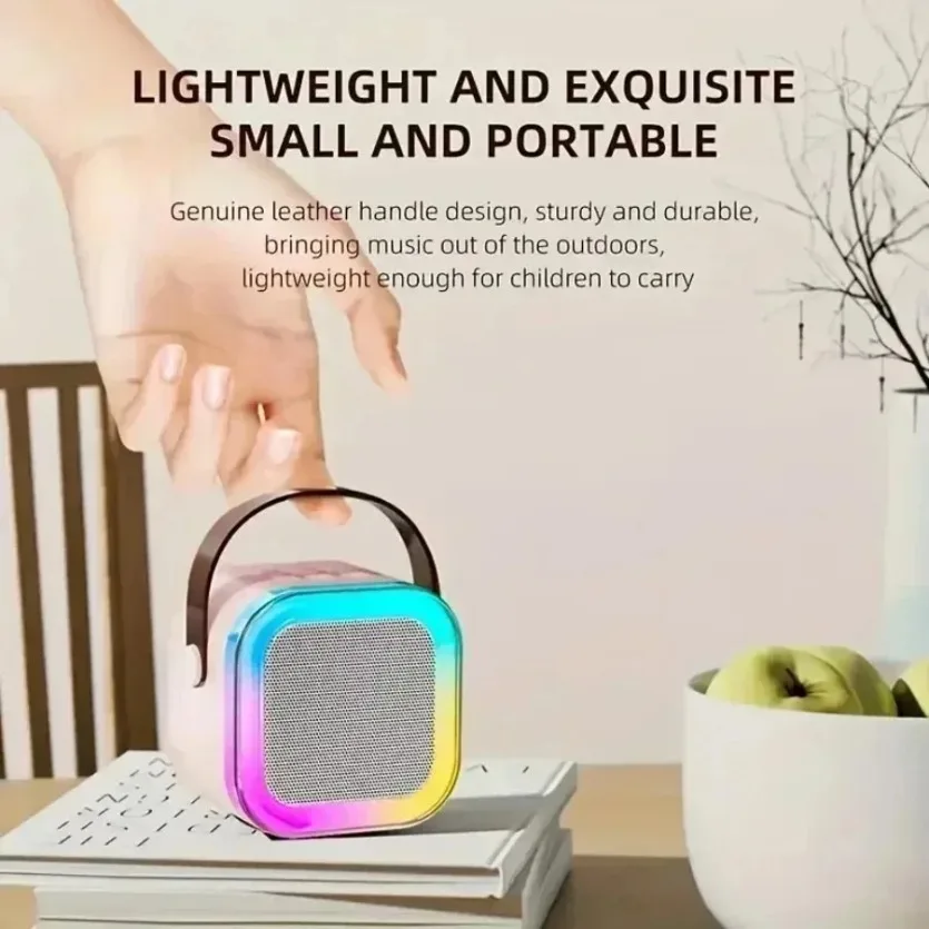 XIKCU Portable Karaoke Bluetooth 5.3 Speaker Machine PA System with 2 Wireless Microphones Home Family Singing Children's Gifts image 2