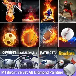 DIY 5D Full Diamond Painting By Number Kits For Adults Kids Basketball Football Baseball Lovers Full Drill Embroidery Arts Gift