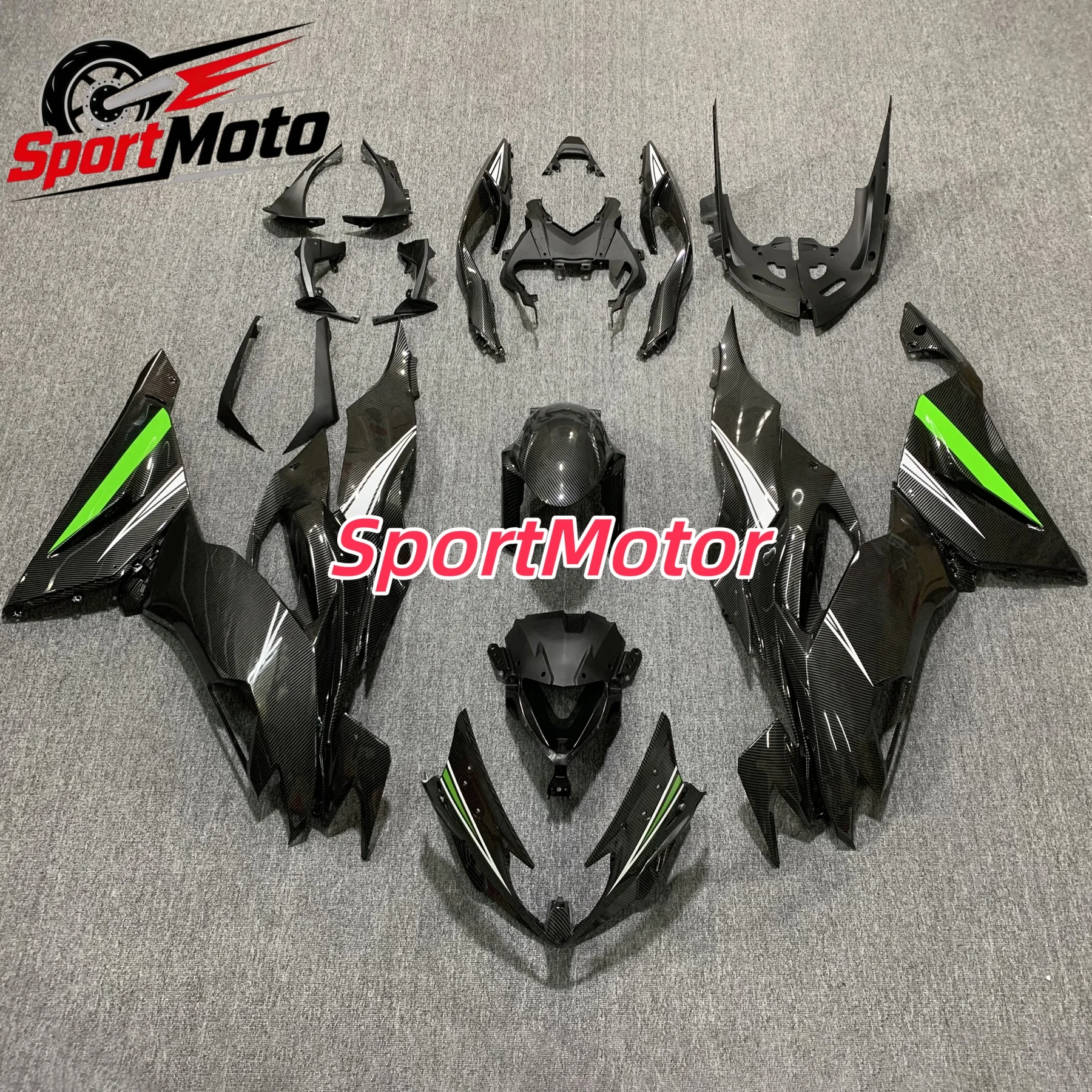 Motorcycle Molding Fairing for Kawasaki ZX6R 636 2019-2023 New Green Gloss Fairings Kit for ZX 6R 19-23 Bodyframe Protective