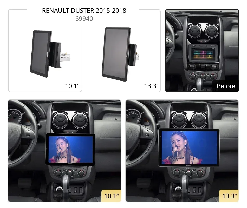 Android10.0 Ownice Car Radio 1din for Renault DUSTER 2015 - 2018 Car Auto Audio Video System Unit HDMI 13.3 Inch 1920*1080