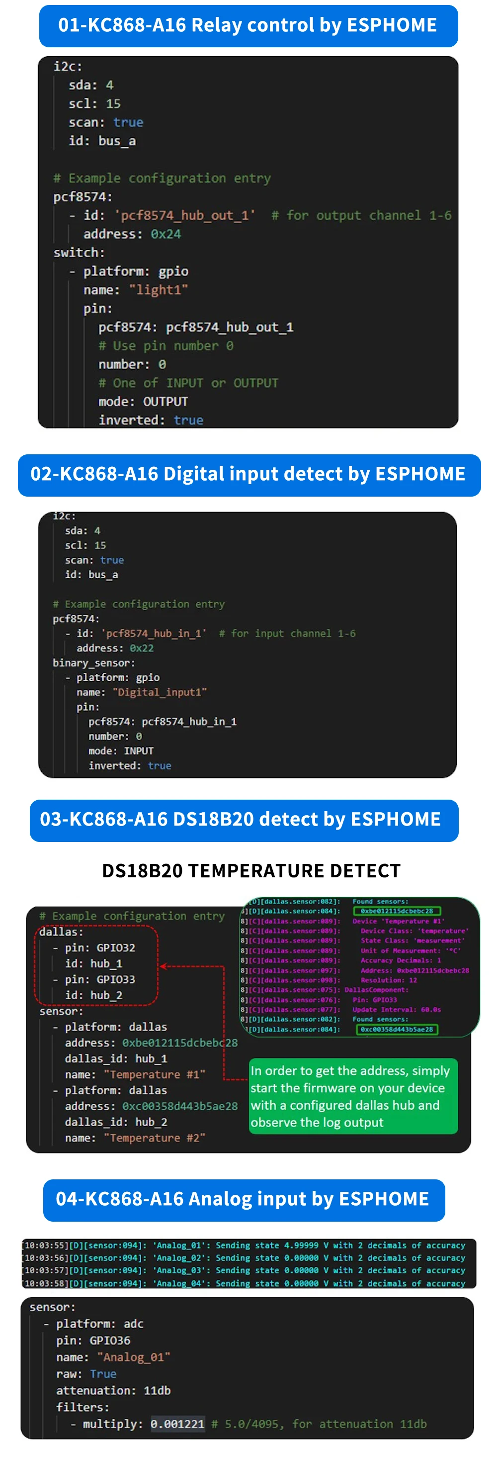 A16 ESP32 Development Programable Relay Board ESPhome Home Assistant Tasmota Arduino IDE RS485 I2C GPIO RF433Mhz Mosfet Output