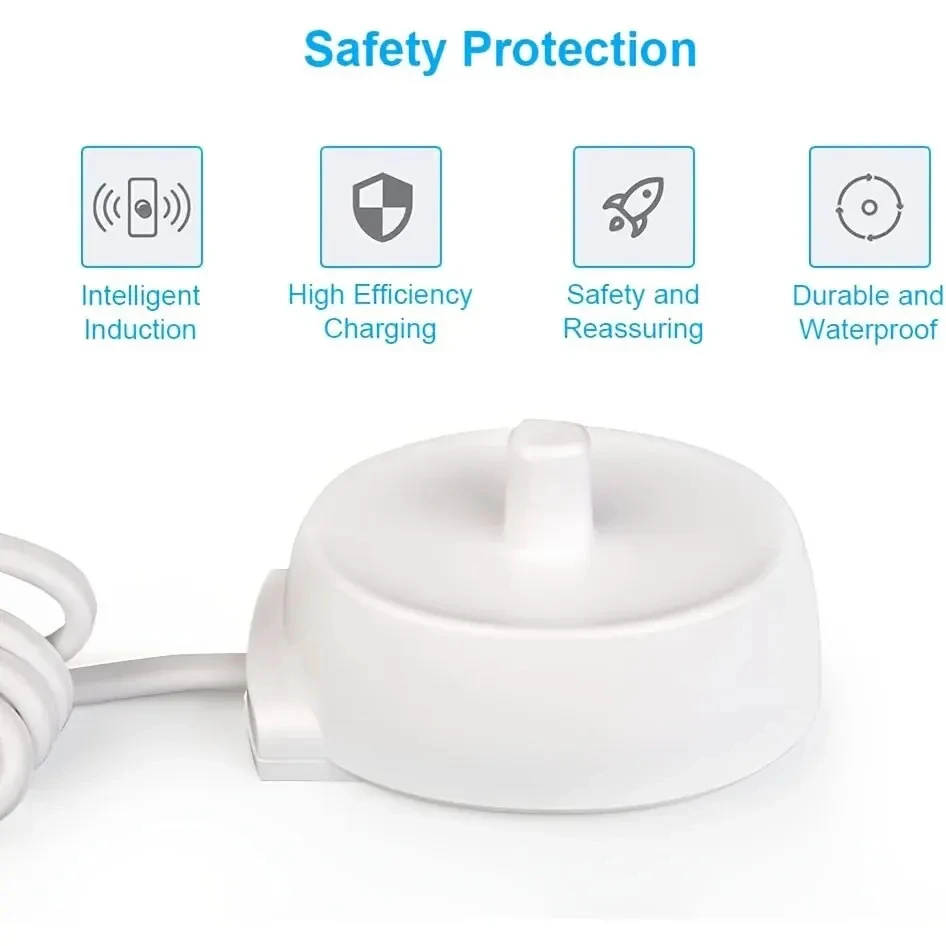 قطعة واحدة من شاحن بديل لفرشاة الأسنان الكهربائية للحصول على المزيد من الأمان المتوافق مع معظم فرشاة الأسنان أورال بي