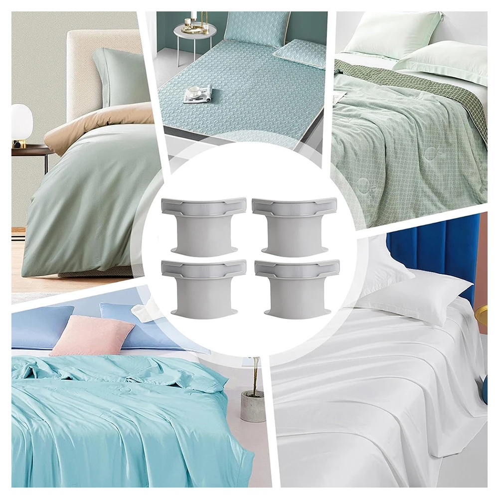 4PCS Multi Functional Invisible Bed Sheet Holder Bed Cover Fixing Clip Safe Needle Free Bed Sheet Anti Displacement Fixing Tool