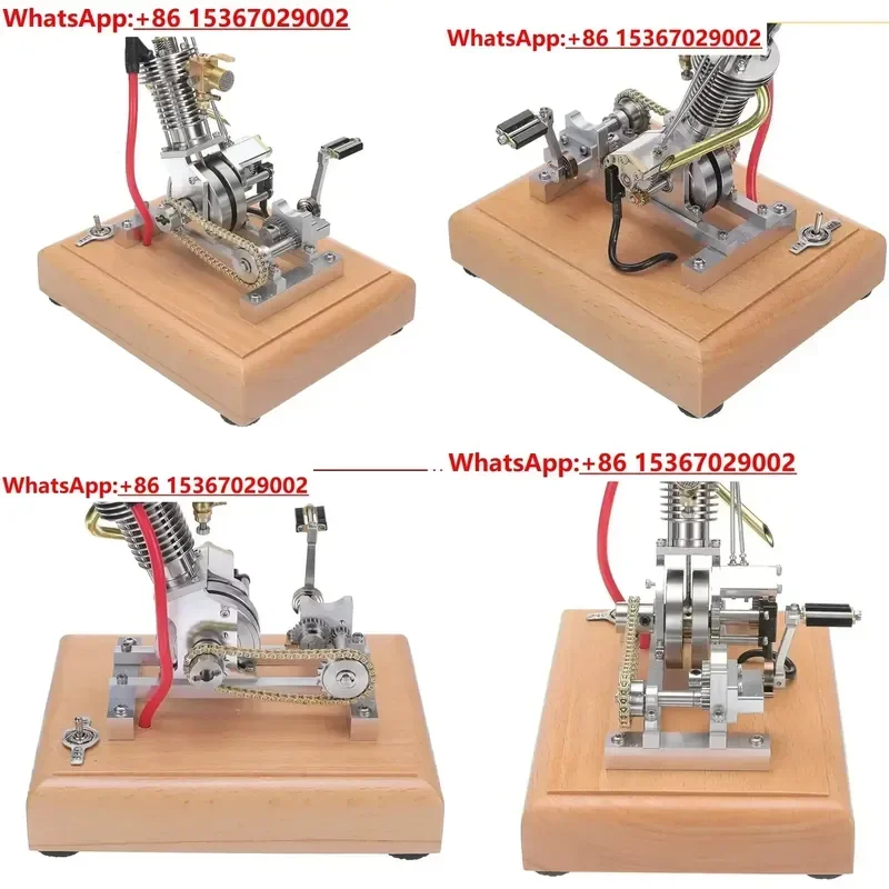 H09 Mini Hoglet Single Cylinder Engine Start Metal Model Scientific Experiment Research Exploration Educational Toy for Kids