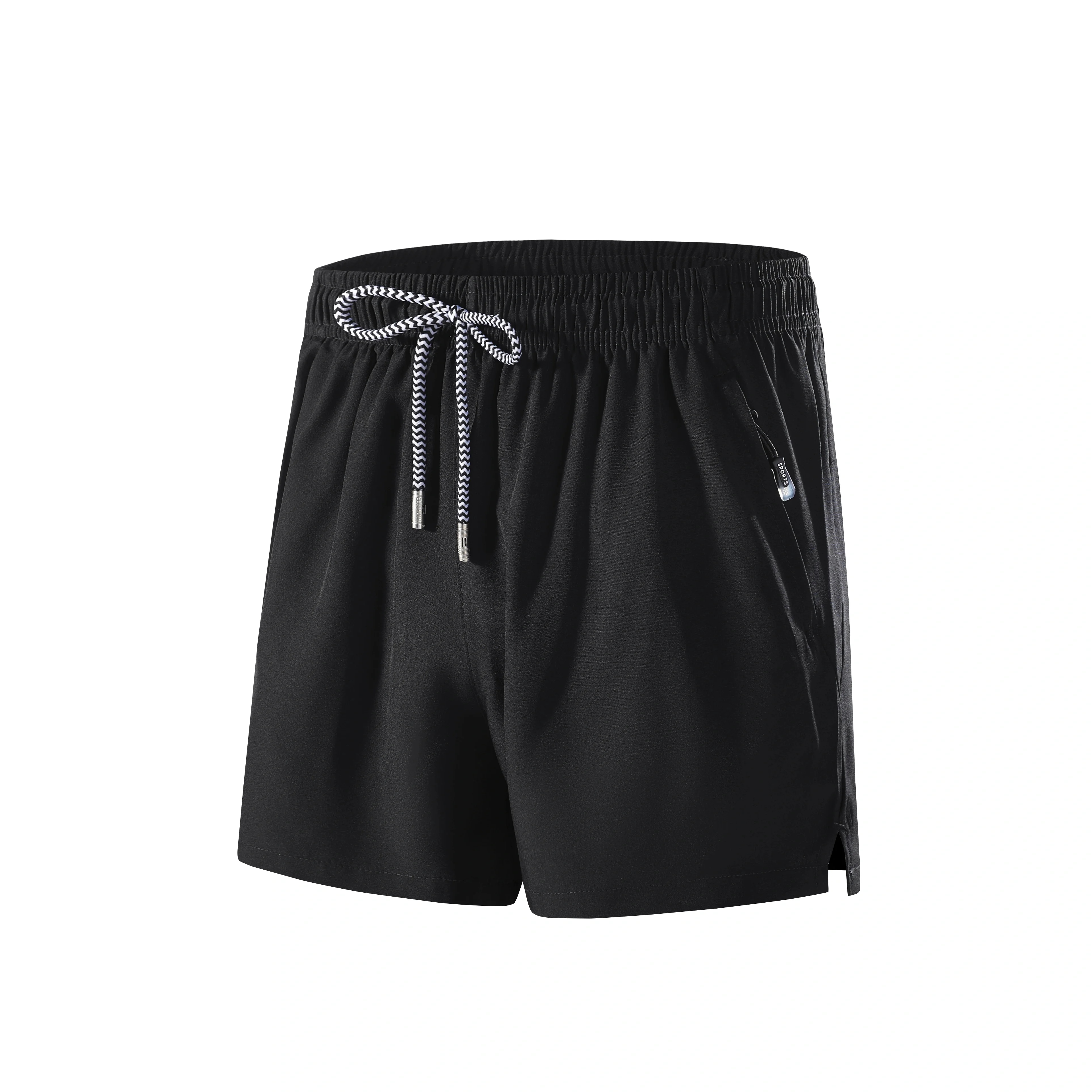 

Men's Athletic Knit Shorts with Drawstring and Stretch Waistband, Quick-drying, breathable, summer athletic shorts with zippered
