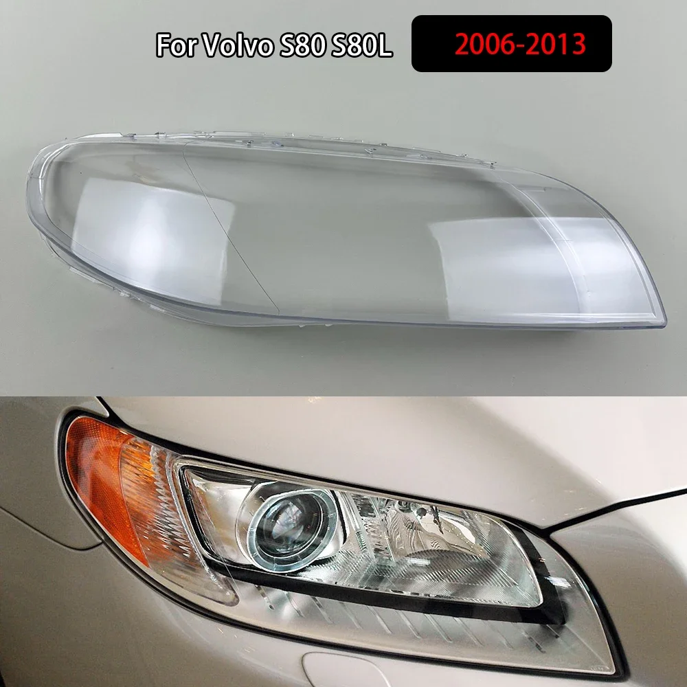

For Volvo S80 S80L 2006-2013 Headlamp Cover Headlight Shell Transparent Lens Plexiglass Replace Original Lampshade