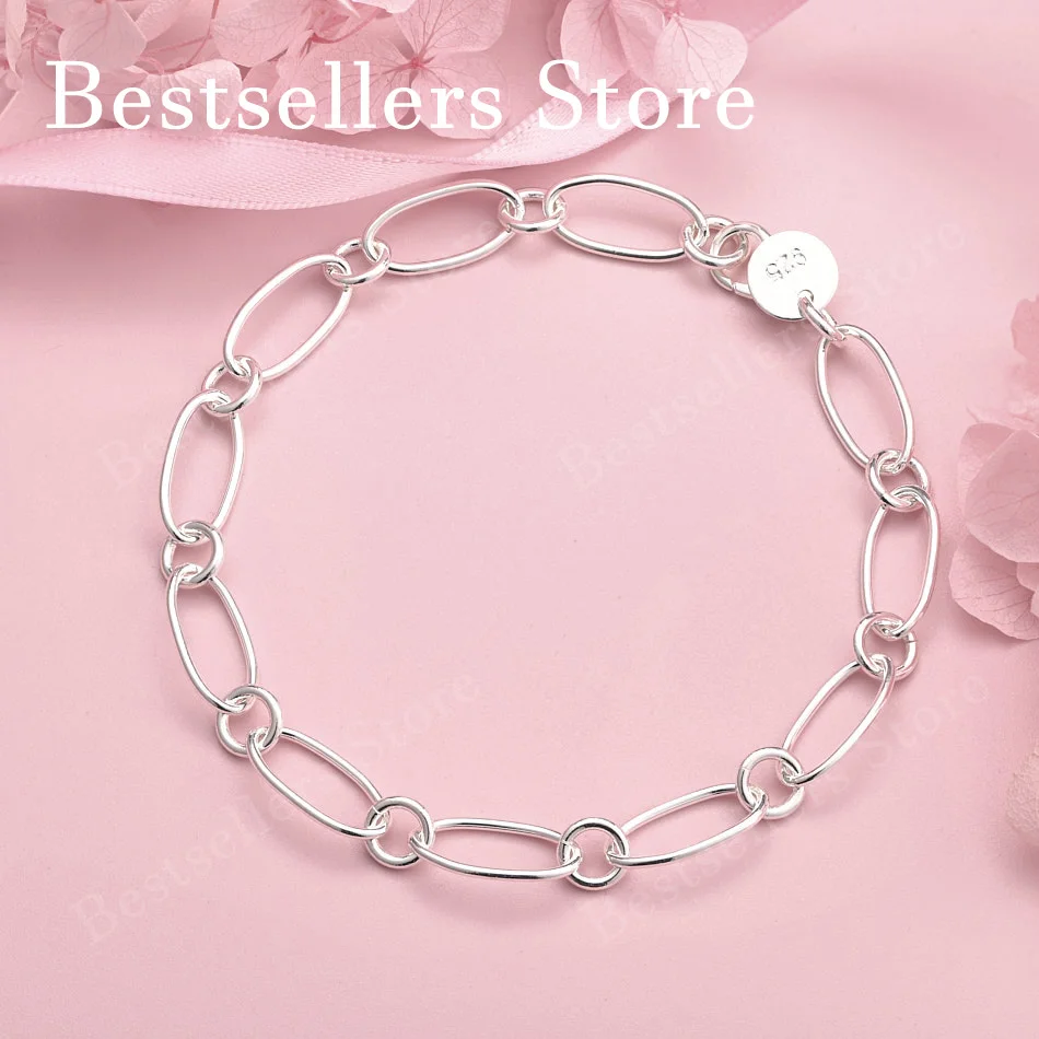 

925 sterling silver 8-inch exquisite minimalist bracelet, fashionable women's wedding party accessories, jewelry