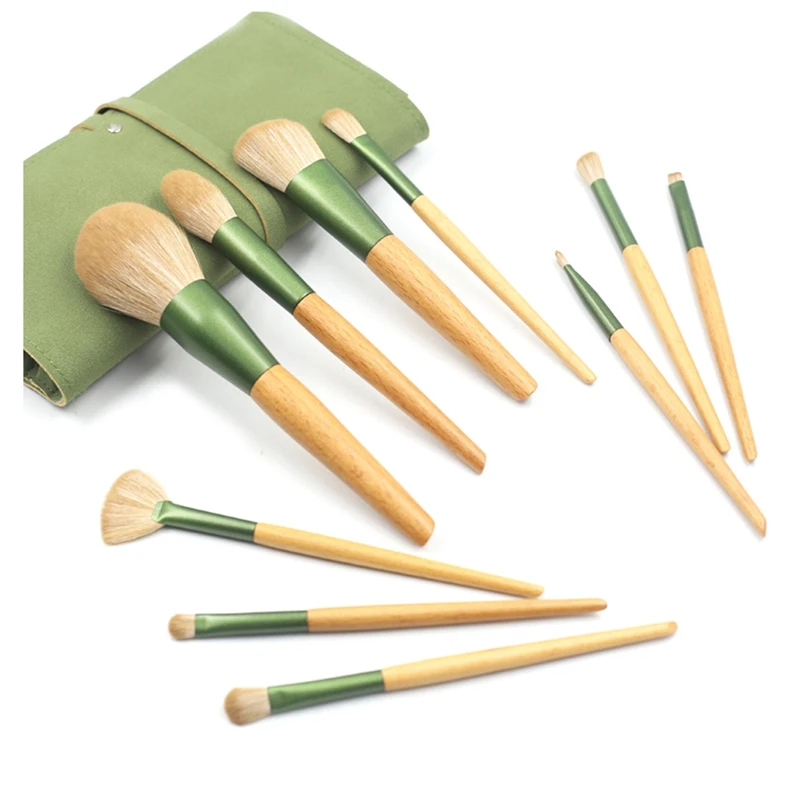 10 Pieces Full Makeup Brushes Loose Powder Brush Foundation Brush Nose Shadow Brush Soft Fiber Hair