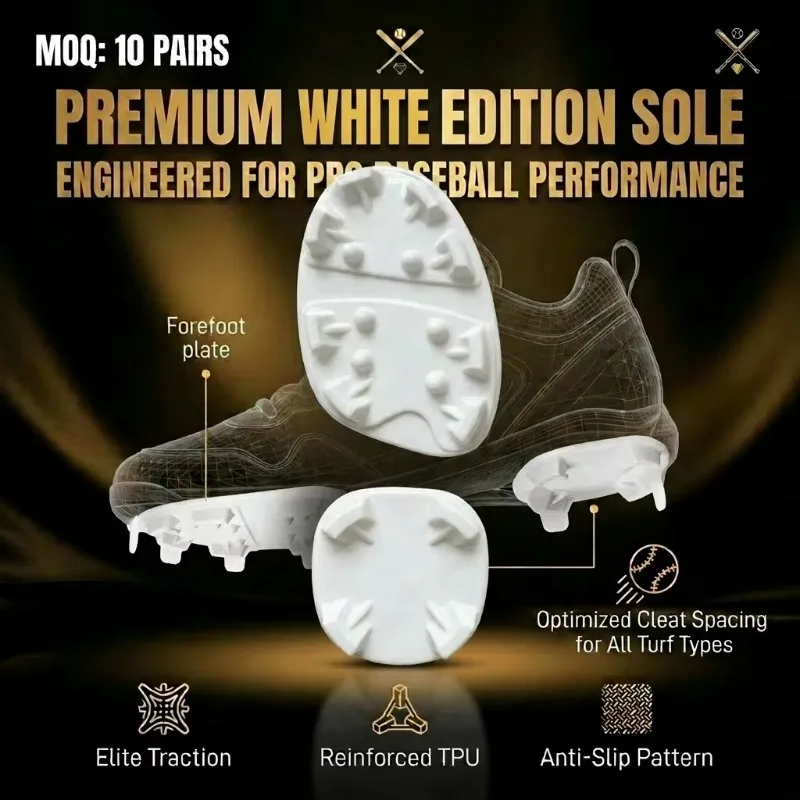 Self‑Adhesive TPU Baseball Sole Pad Split‑Design Wear‑Resistant Anti‑Slip Pad for Sneaker Modification