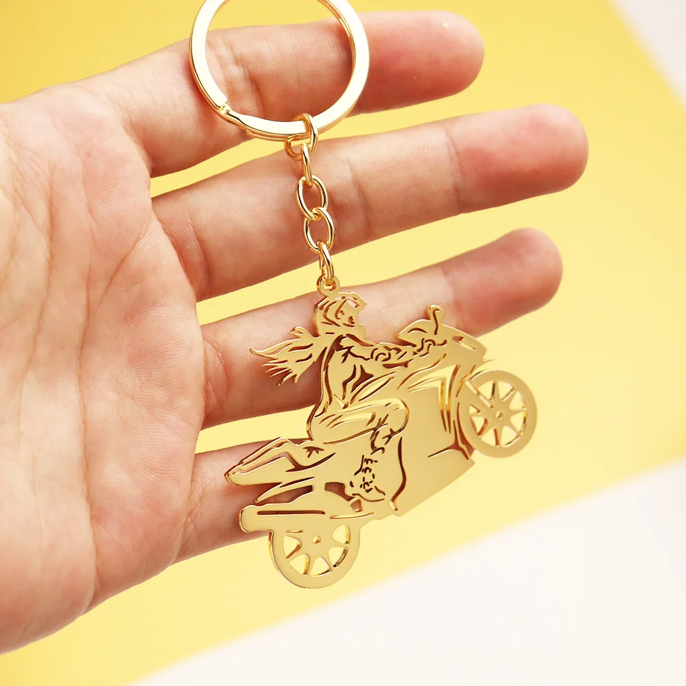 

Female knight helmet shaped keychain, fashionable steel/gold/rose gold/black optional