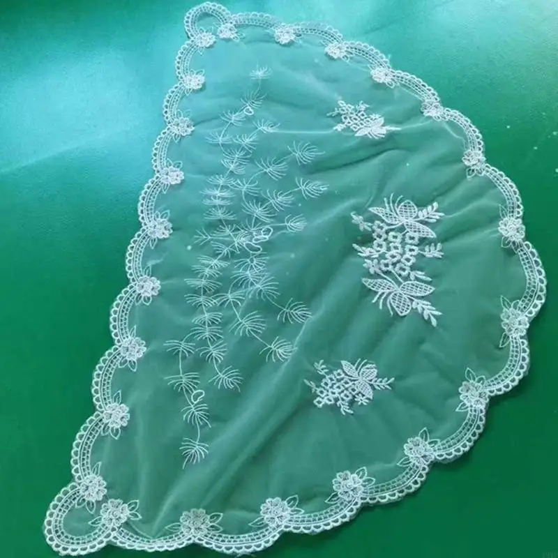 

49MF Embroidery Wedding Veil Mantilla Veil Latin Mass Lace Head Scarf for Church