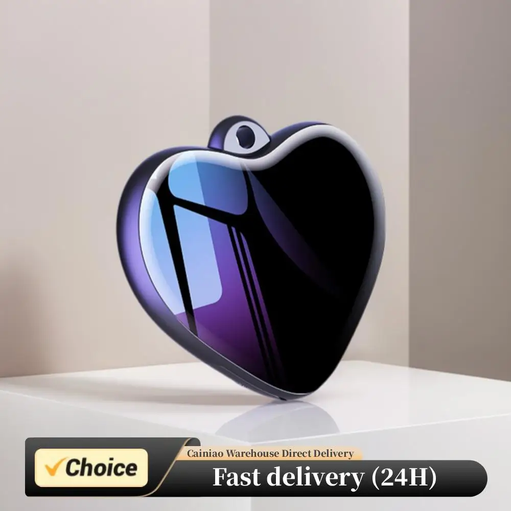 

Voice Activated Recorder Heart Shape Small Audio Player LED Indicator Micro Recording Pendant for Lectures Meetings Interviews