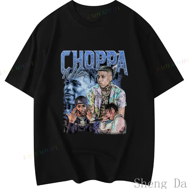 100% Cotton Men's Shirt Playera NLE Choppa Vintage Graphic T-shirt Hot Selling Classic New Fashion Cheap Outfit Boy Girl Cloth