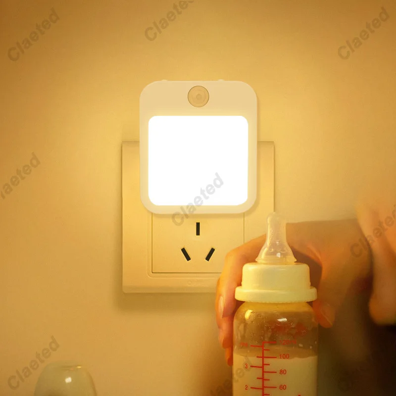 Night Light Motion Sensor With LED Light EU Plug Lamps Children'S Night Light Wireless Night Lamp For Bedside Table Bedroom