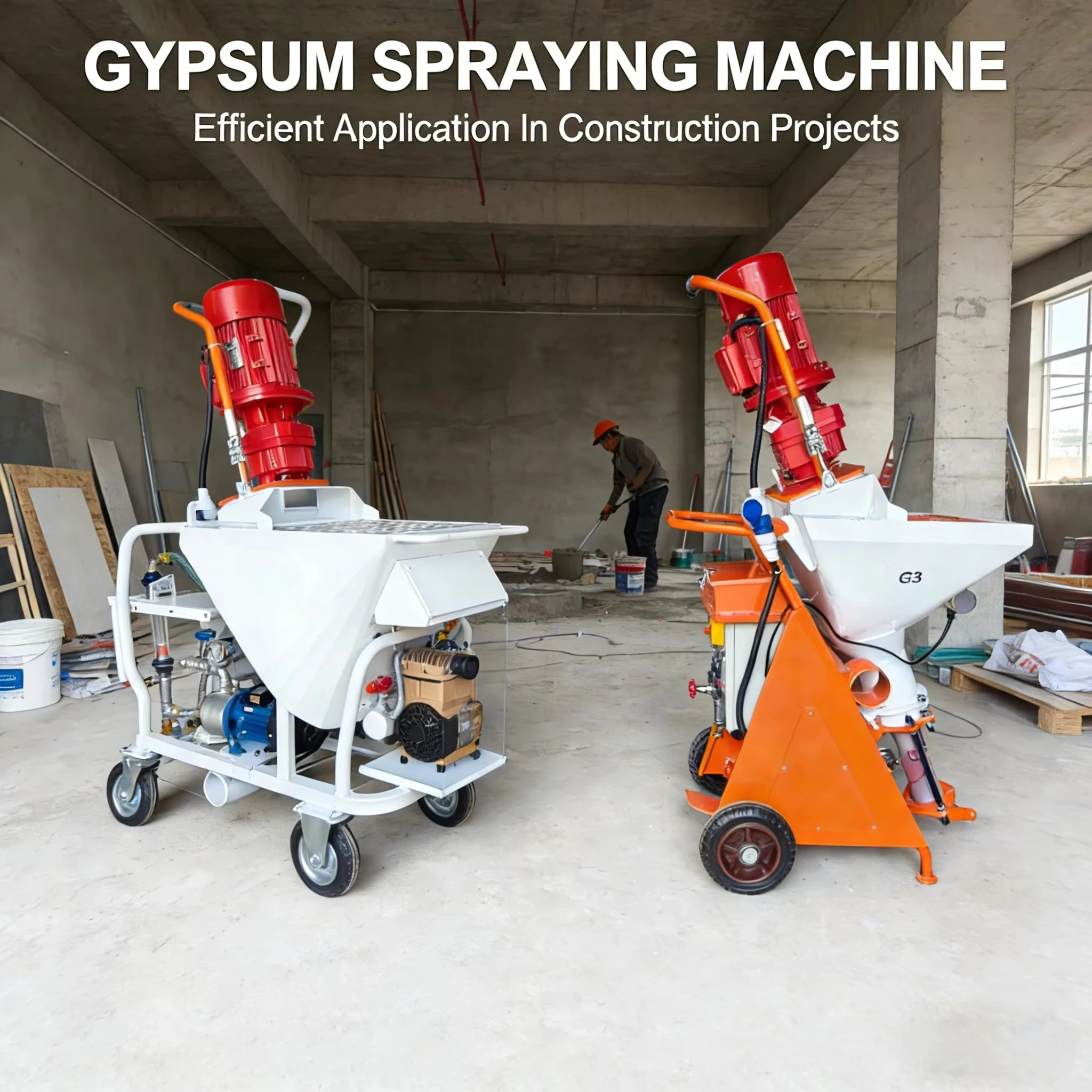 220V/380V Customizable M9 China Plastering Machine for Wall Cement CE Certification Automatic Wall Screeding Plaster Machine