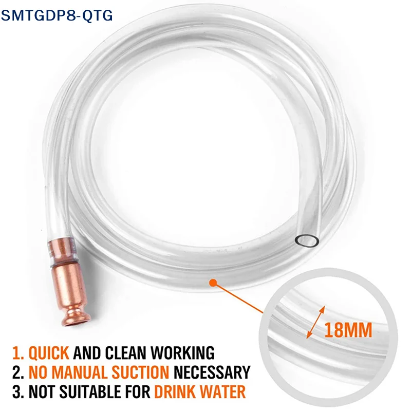 

NEW Gas Siphon Hose Pump Shaker Siphon 1/2" Valve Virgin for Gasoline Fuel Transfer Safe Multi-Purpose Self Priming Pump Hose