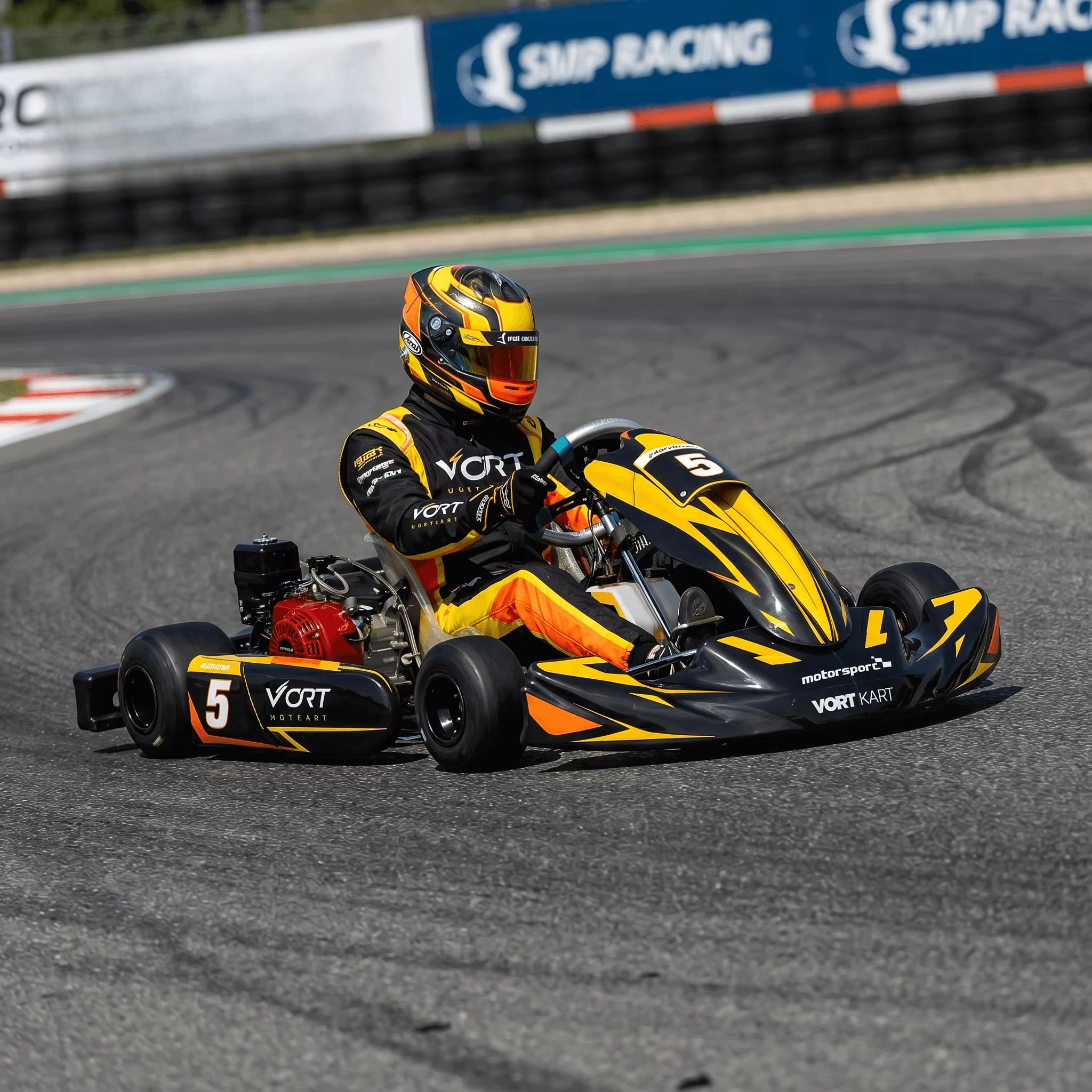 Vortkart Professional Go Kart 200cc 4130CrMo Steel Frame Adjustable Seat Commercial Racing Go Kart for Rental Track
