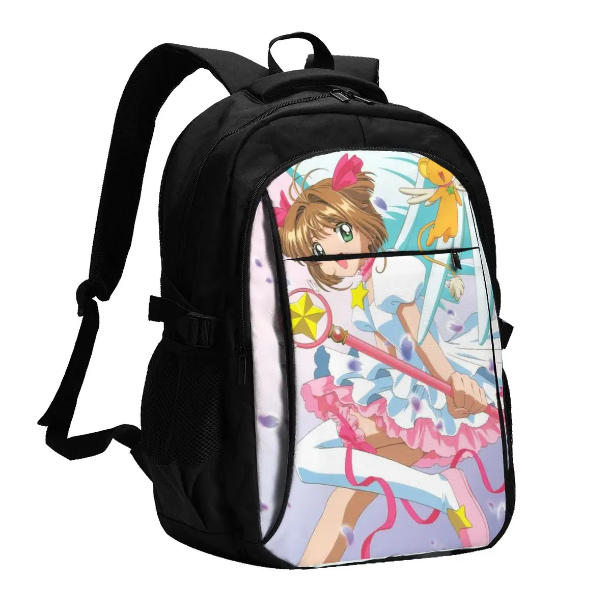 

Anime Cardcaptor Sakura Travel Laptop Backpack, Business Water Resistant Laptop Backpack with USB Charging Port, College Bag