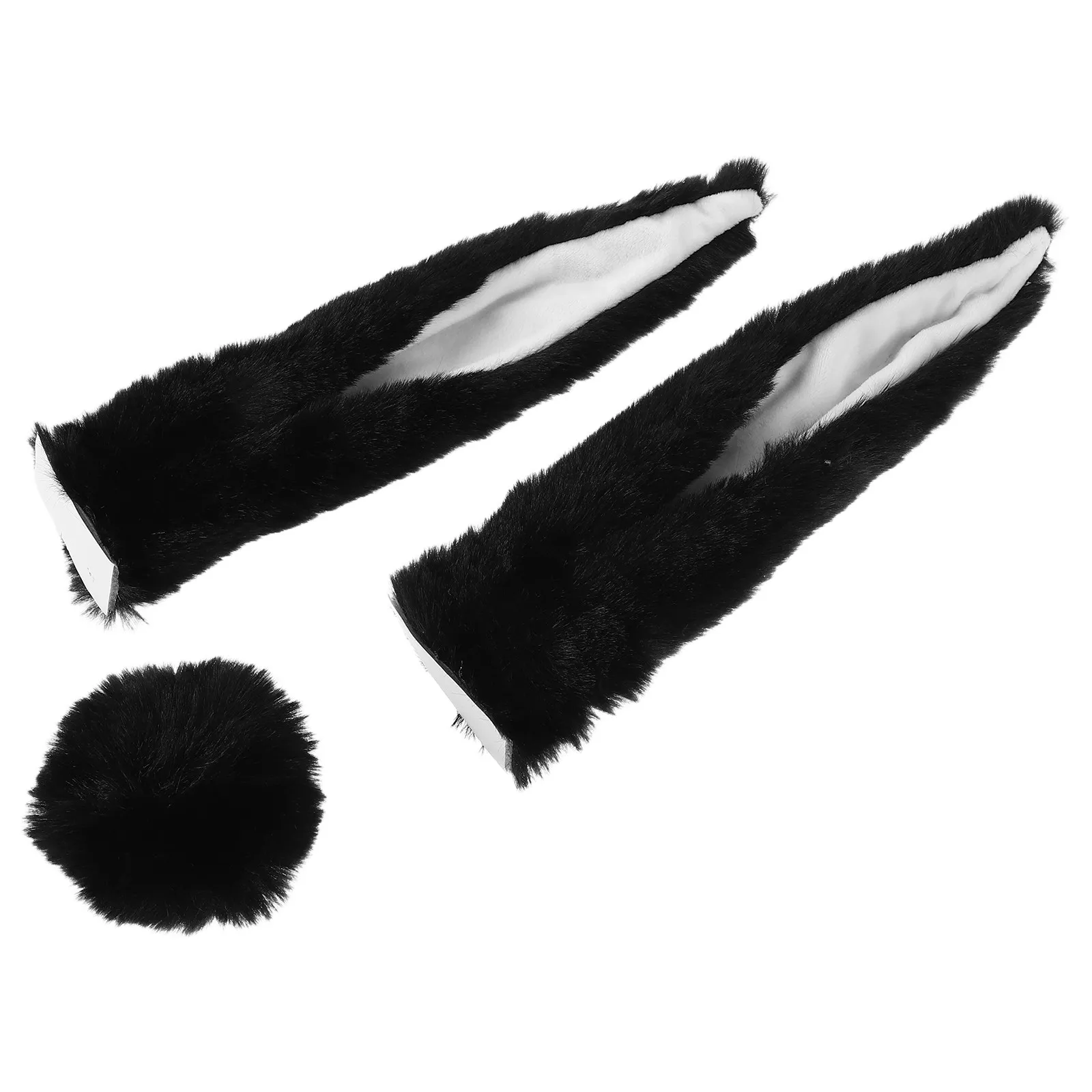 1Set Soft Lightweight Bunny Ears Cover for Motorcycle Electric Bike Scooter Ski Helmets Playful Comfortable Decor