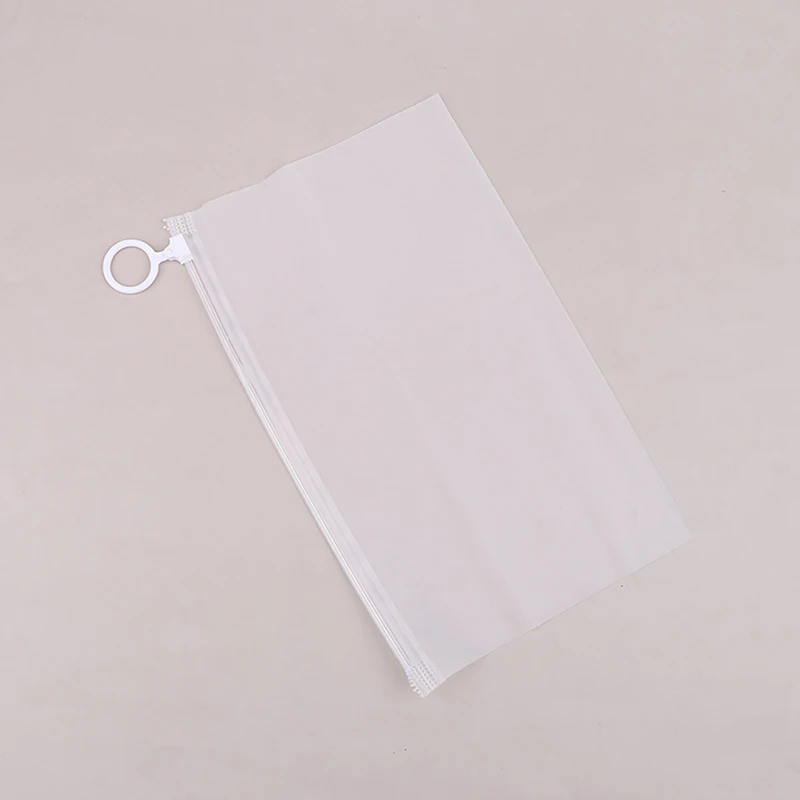 10Pcs Transparent Pull Ring Storage Bag Zipper Bag Stationery Accessories Storage Travel Sock Packaging