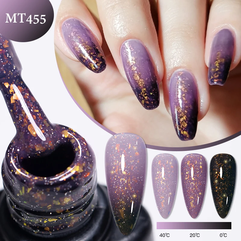 Resin Art Purple - Gel de Uñas Térmico con Purpurina