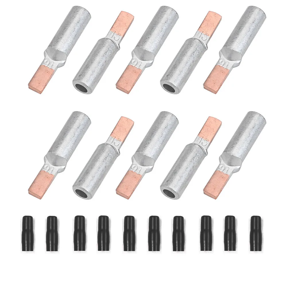 DTLC-16 Copper Aluminum Crimp Terminals 10PCS for 16mm2 Wire Size in Telecom Infrastructure and Base Station Wiring
