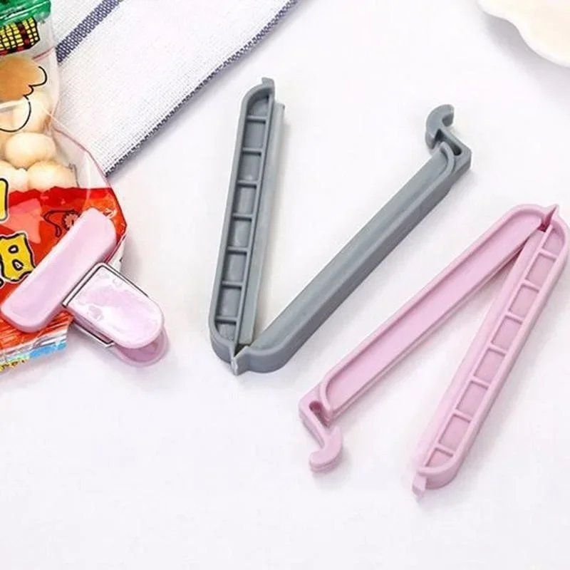 12Pcs Portable New Kitchen Storage Food Snack Seal Sealing Bag Clips Sealer Clamp Plastic Tool Kitchens Accessories