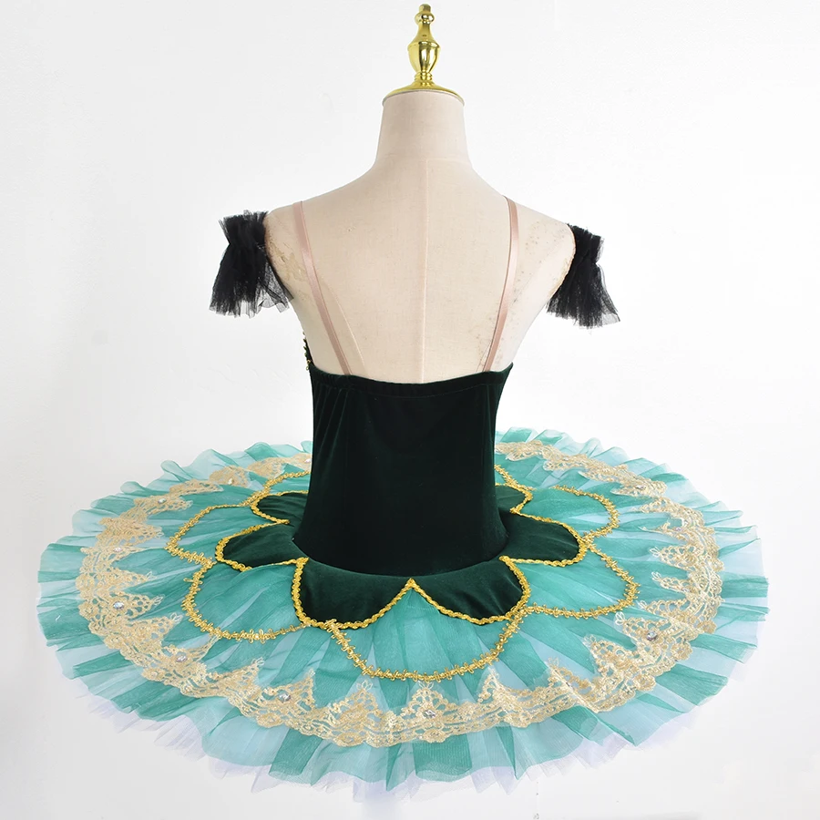 Kids Ballroom Clothing Sequined Flower Tutus Ballet Dress For Girl Modern Dance Tutu Dress Girls Ballet Princess Dress