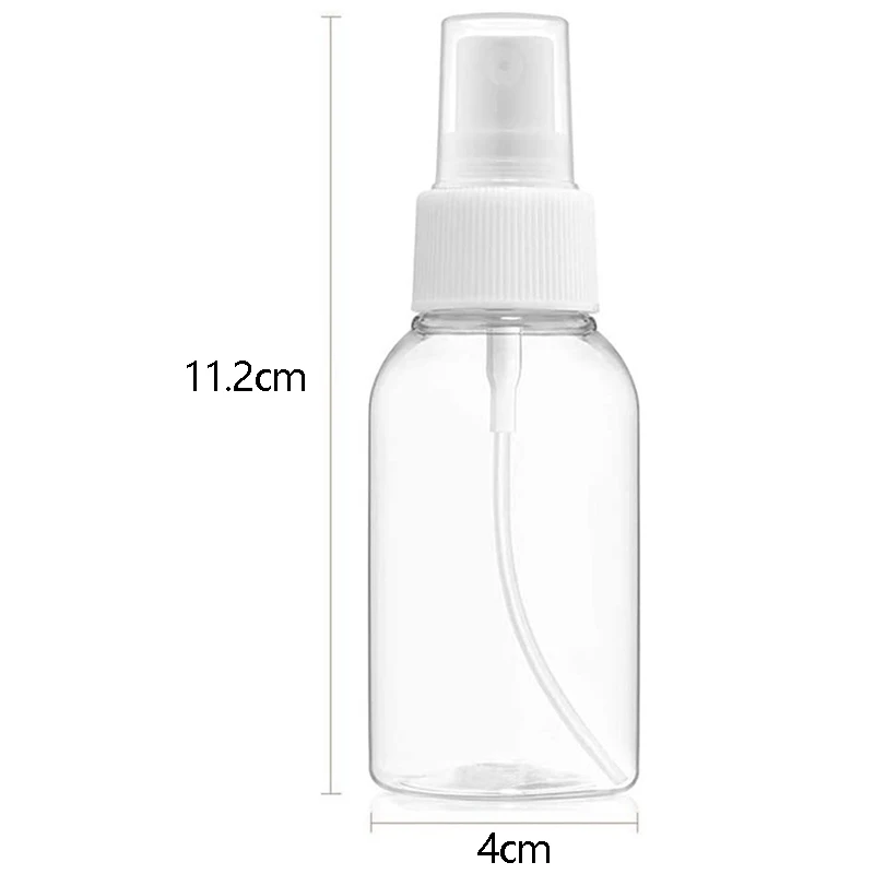 

BAADE 12 Pack Fine Mist Clear Spray Bottles 2.5Oz/75Ml with Pump Spray Cap, Reusable and Refillable Bottles for Travel