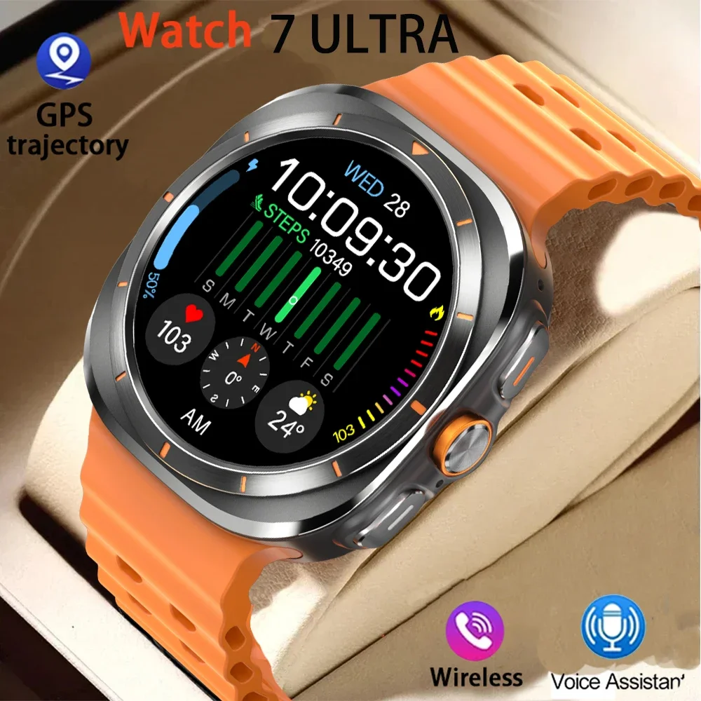 

2024 New Multifunction Galaxy Smart Watch 7 Ultra Men AMOLED Screen Multi-Function Sports Fitness Tracker Health Men Smartwatch