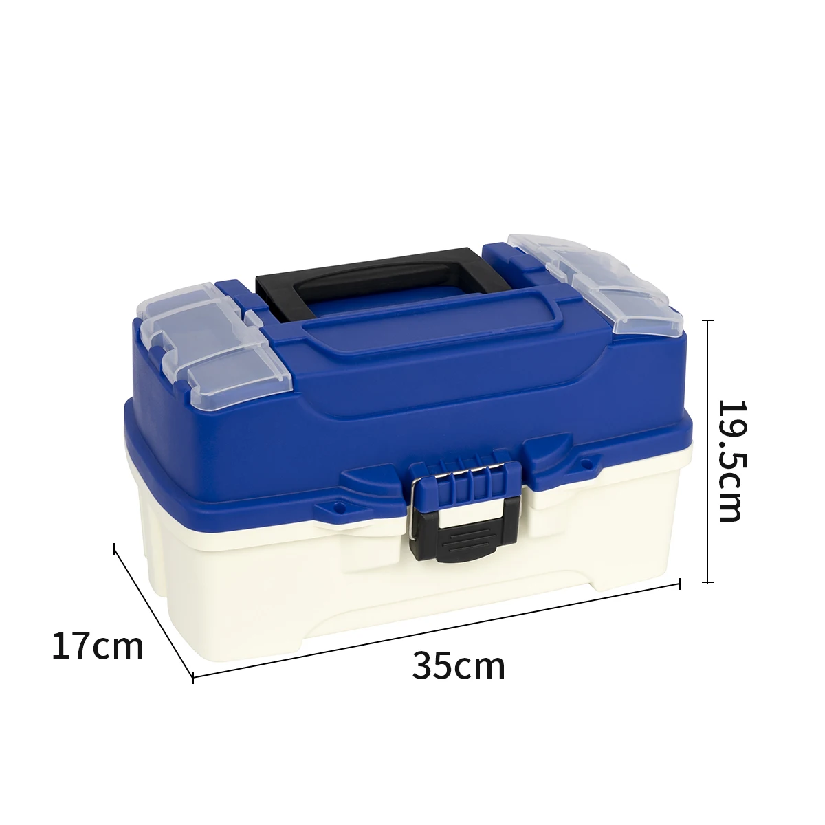 3-Layer Plastic Dividing Storage Box Craft Organizer and Storage with Adjustable Spacers Portable Handled Art Supply Organizer