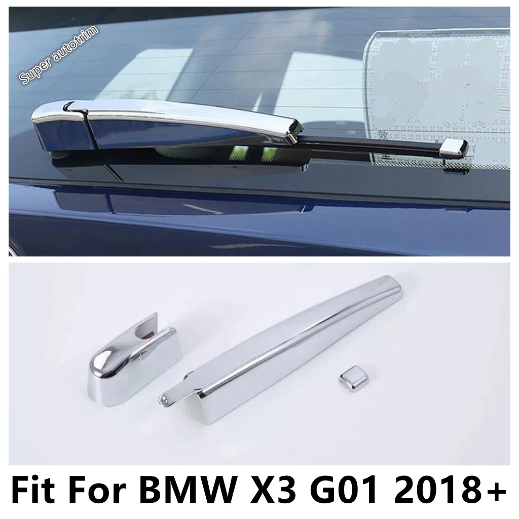 

Car Rear Window Wiper Protection Decoration Cover Kit Trim ABS Bright Chrome Accessories Exterior For BMW X3 G01 2018 - 2023