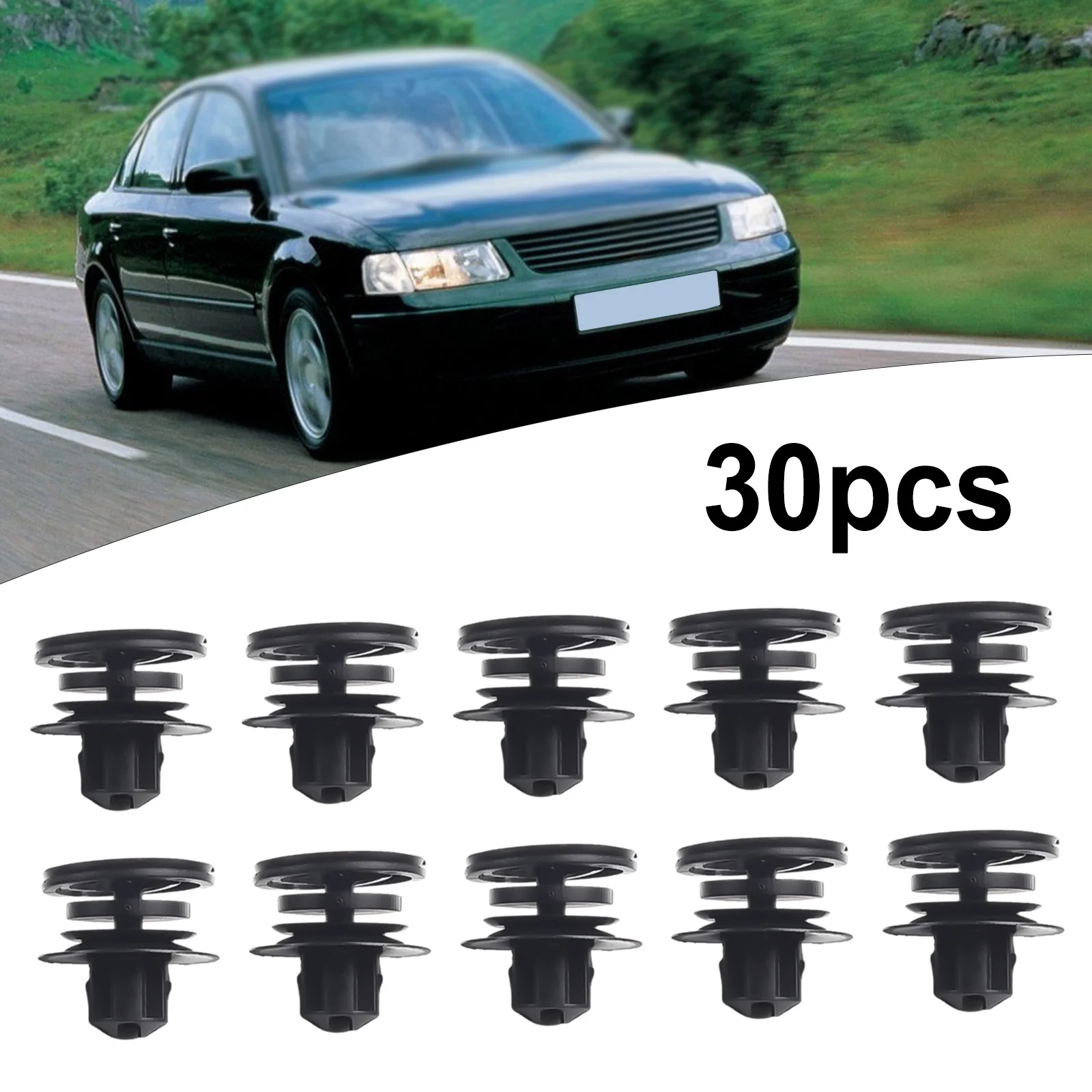 30Pcs Car Door Trim Panel Retainer Clips Rivet Fits For Golf For Passat B5 Automobiles Interior Accessories 3B0868243