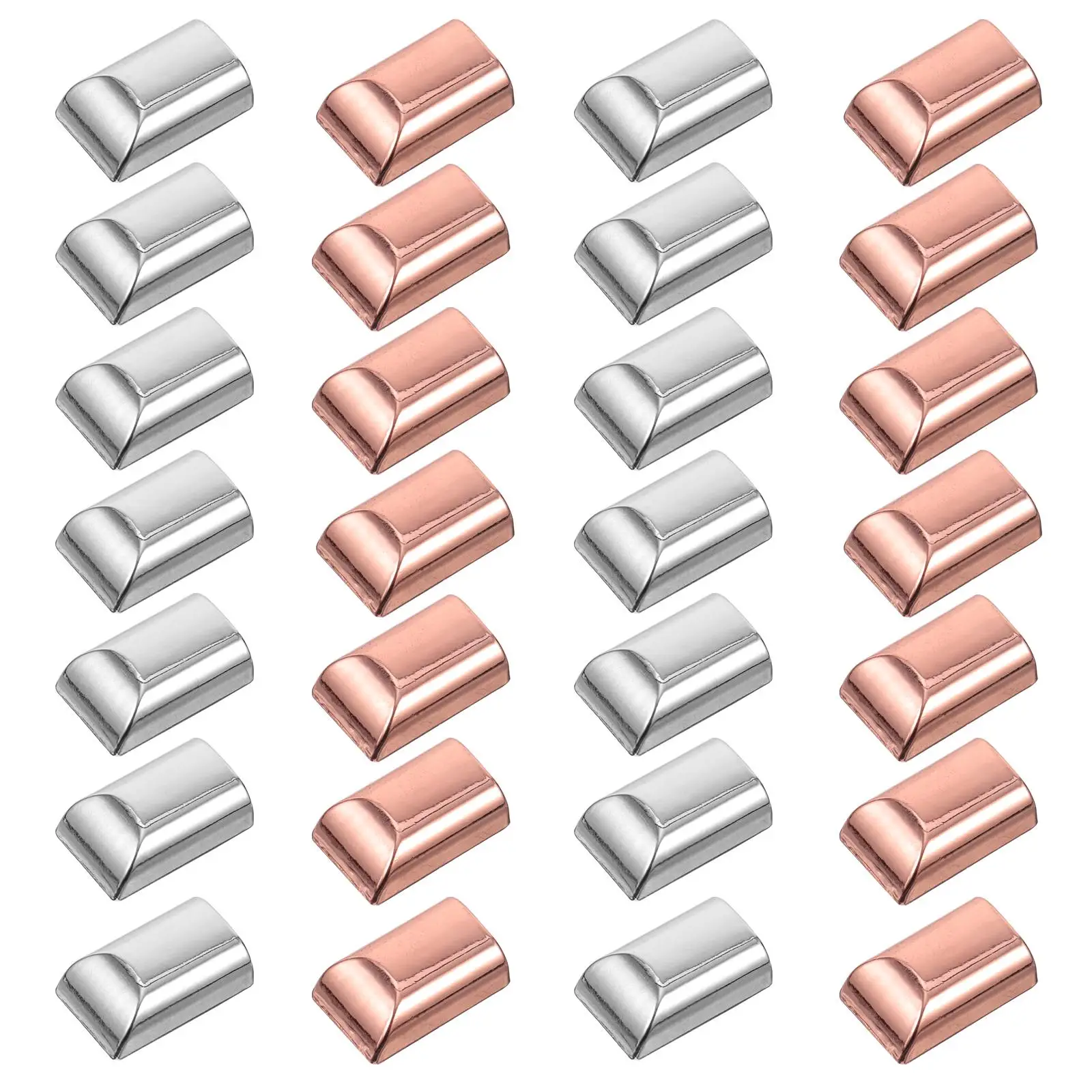 

50 Pcs Zipper Accessories Replacement Stopper Metal Charm Premium Decor Cord Clip for