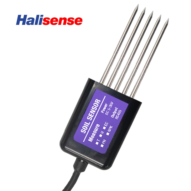 RS485 Modbus Soil Sensor 7 in 1 Measure Soil Moisture Temperature Humidity EC PH  NPK