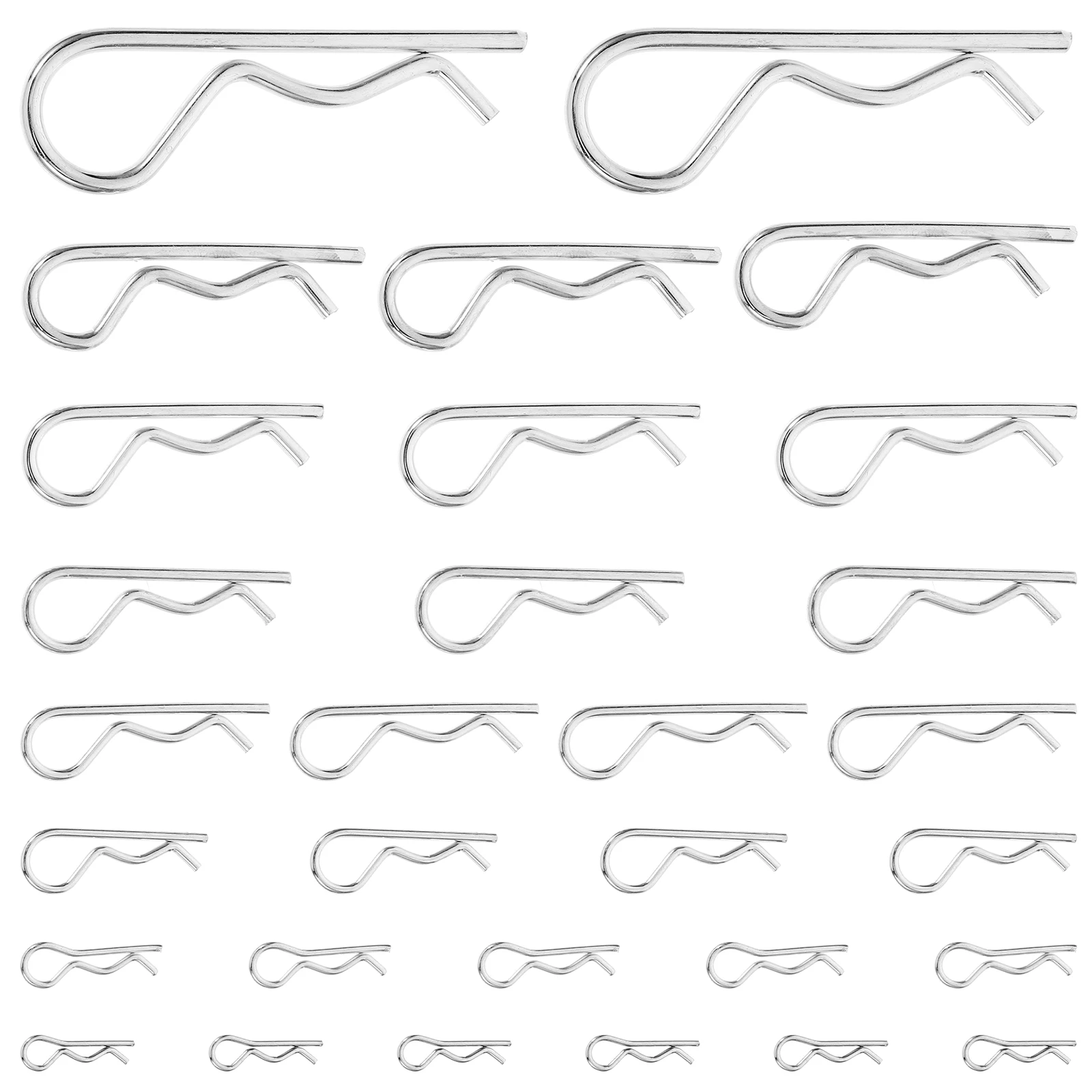 

125Pcs Stainless Steel Cotter Pins R-Type Heavy Duty Hitch Pin Clips Spring Retaining Pins for Truck Trailer Hitch Pin Clip