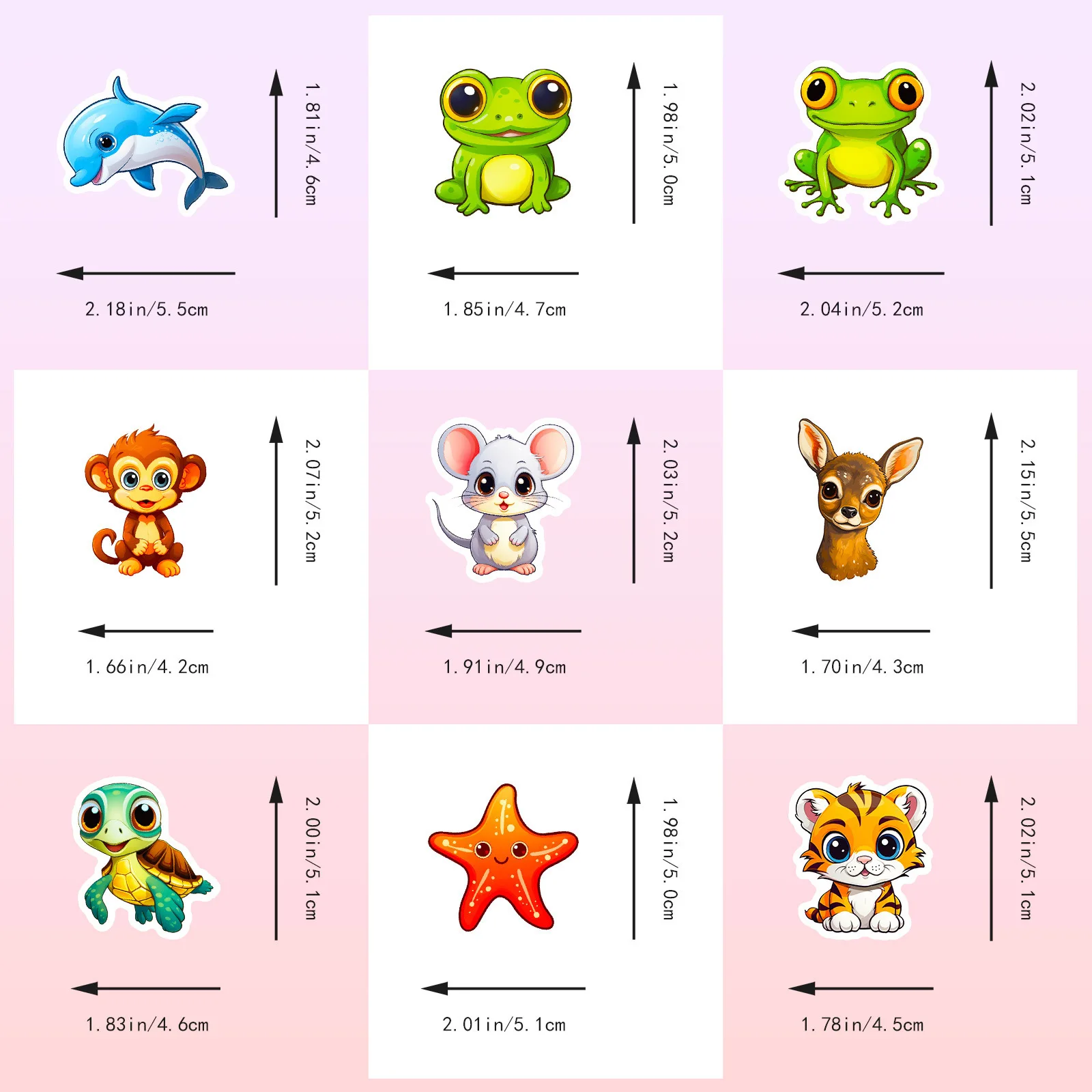10/30/50PCS 만화 귀여운 작은 동물 스티커 Kawaii DIY 자동차 여행 수하물... - 4