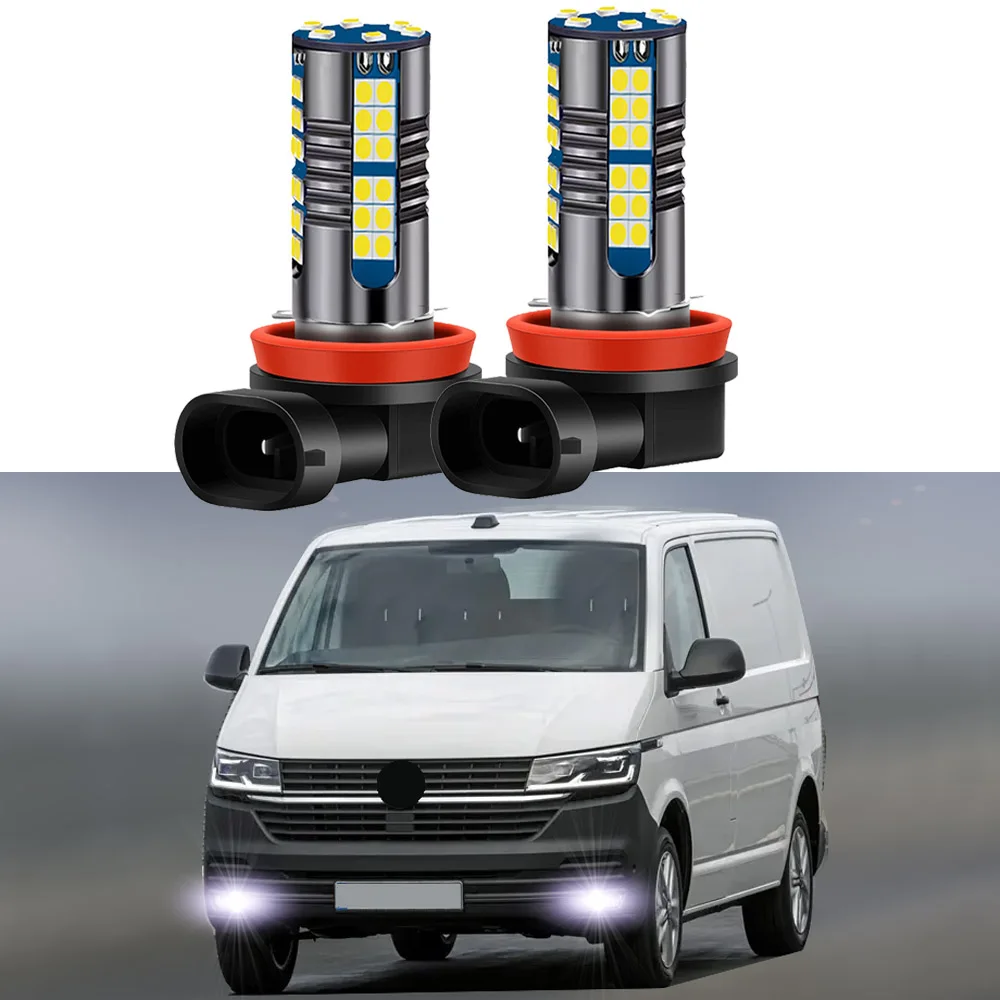 

2Pcs LED Fog Lamp Bulbs Canbus For Volkswagen VW Transporter Multivan Caravelle T6 2016-2020 LED Front Fog Light White