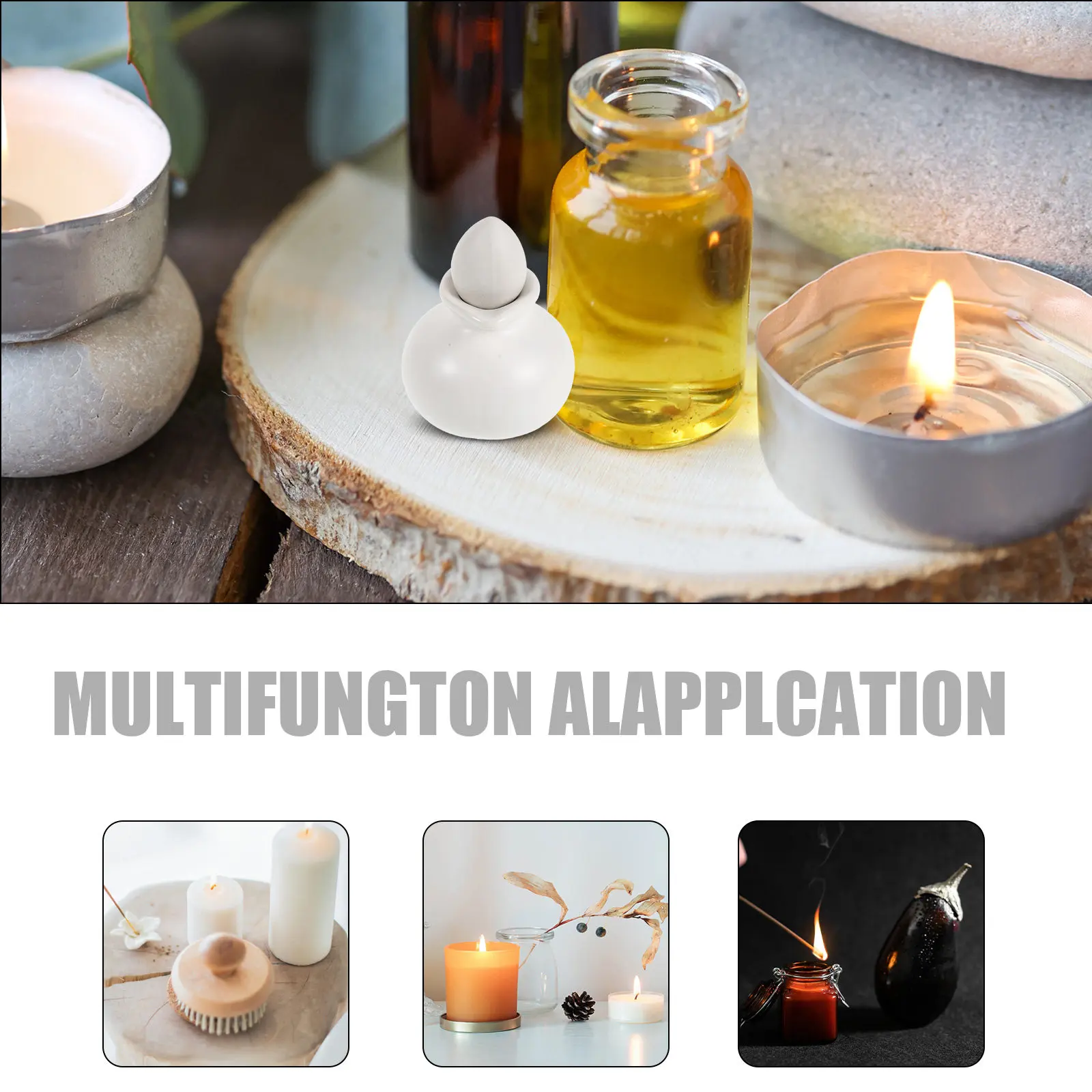 40Ml Ceramic Essential Oil Diffuser Japanese Style Porcelain Refillable Spa Massage Aromatherapy Oil Bottle Makeup Organizer Jar