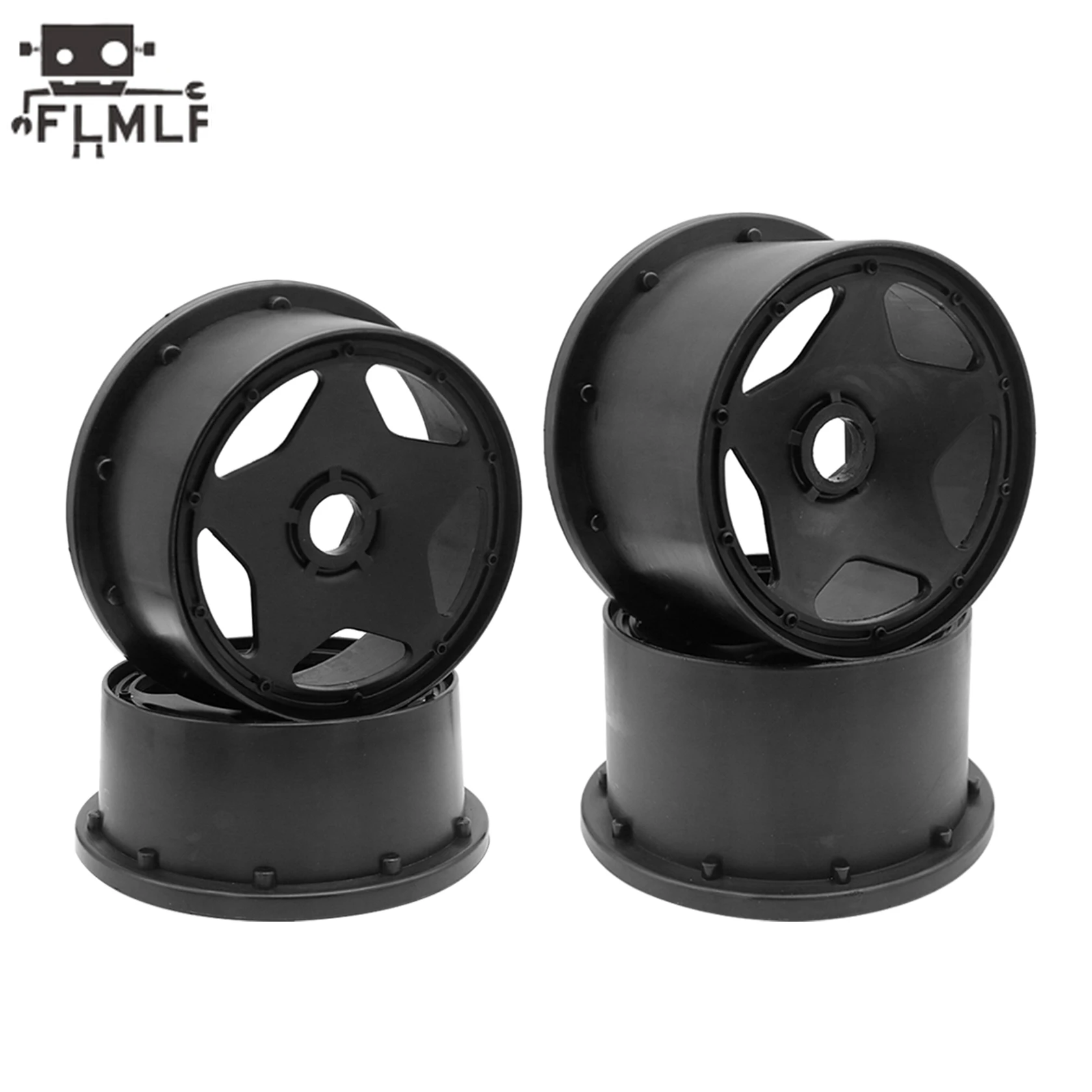 Kit de cubo de roda dianteira ou traseira de cinco estrelas de plástico para carro Rc para peças de caminhão 1/5 HPI ROFUN BAHA ROVAN KM BAJA 5B SS