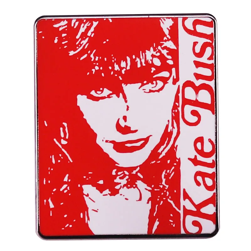 Sänger Kate X Bush Emaille Pin Musikliebhaber Brosche Abzeichen für Rucksäcke Modeschmuck Geschenk
