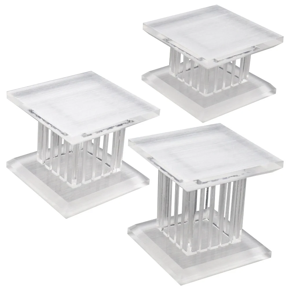 

3pcs Acrylic Display Riser Stand Clear Roman Pillar Shelf For Jewelry Perfume Collection Organizer Showcase Rack