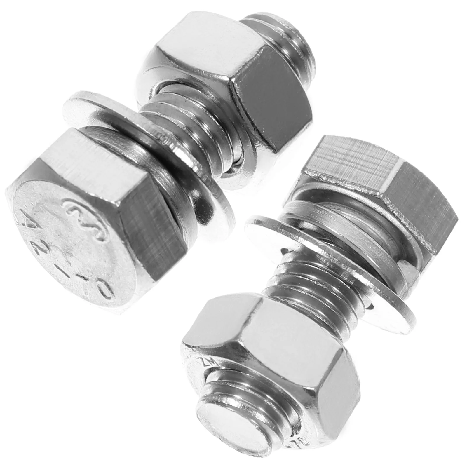 

20Pcs Bolts Nuts Kit Stainless Steel Heavy Duty Smooth Thread for Machine Mounting Fixtures Metric Hex Screws Hardware Set