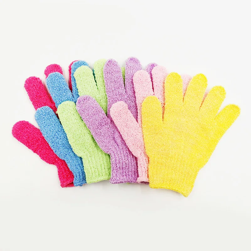 2Pcs/Pair Bath for Peeling Exfoliating Mitt Glove with Shower Scrub Gloves Resistance Body Massage Sponge Wash Skin Mud