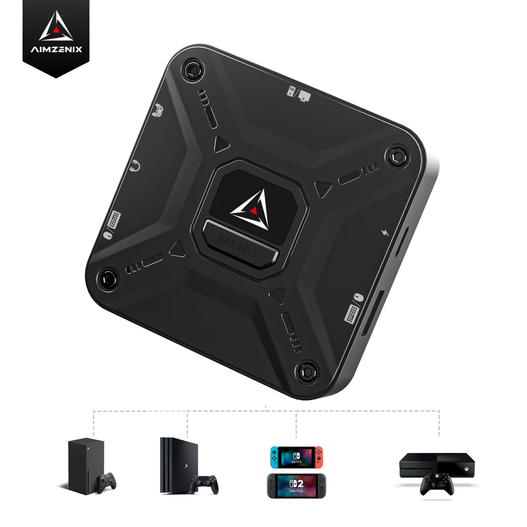 AX360M キーボードとマウスアダプター AIMZENIX AX360P Xbox/PS4/NS用キーボードとマウスアダプター