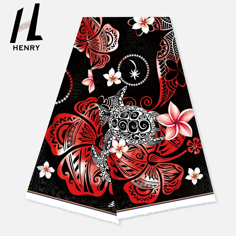 Neues Design Mode Blumenmuster Polyester Insel Stoff für Damen Mumu Kleid